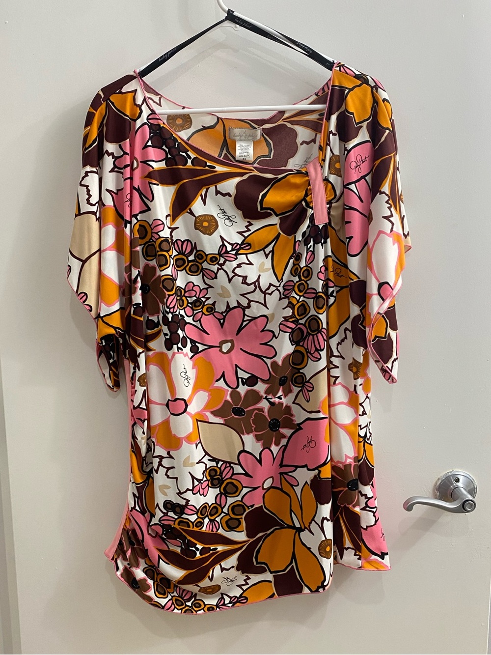 Baby Phat Y2K Floral Boho Tunic Top Size 3X